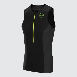 ZONE3 Cyklistický dres bez rukávov - AQUAFLO PLUS - čierna ZONE3 Cyklistický dres bez rukávov - AQUAFLO PLUS - čierna