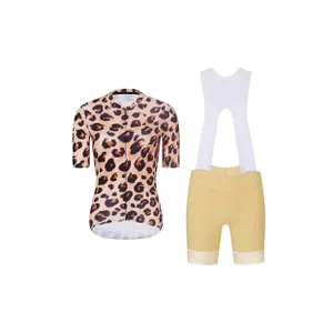 RIVANELLE Cyklistický krátky dres a krátke nohavice - WILDCAT II - béžová/čierna RIVANELLE Cyklistický krátky dres a krátke nohavice - WILDCAT II - béžová/čierna