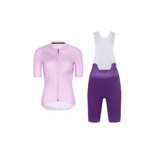RIVANELLE Cyklistický krátky dres a krátke nohavice - CRYSTELLE - fialová/ružová RIVANELLE Cyklistický krátky dres a krátke nohavice - CRYSTELLE - fialová/ružová