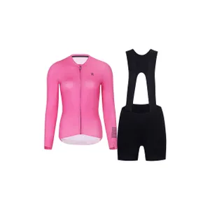 RIVANELLE Cyklistický dlhý dres a nohavice - VICTORIOUS ELITE - čierna/ružová RIVANELLE Cyklistický dlhý dres a nohavice - VICTORIOUS ELITE - čierna/ružová