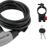 Šport a outdoor | Cyklistika | Cyklodoplnky | Zámky - Force RON špirálový s držiakom 185 cm/8 mm, čierny Šport a outdoor | Cyklistika | Cyklodoplnky | Zámky - Force RON špirálový s držiakom 185 cm/8 mm, čierny