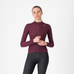 CASTELLI Cyklistický dres s dlhým rukávom zimný - ESPRESSO THERMAL W LS - červená CASTELLI Cyklistický dres s dlhým rukávom zimný - ESPRESSO THERMAL W LS - červená