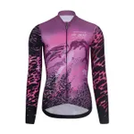 RIVANELLE Cyklistický dres s dlhým rukávom zimný - ROSESCAPE WINTER - fialová/čierna RIVANELLE Cyklistický dres s dlhým rukávom zimný - ROSESCAPE WINTER - fialová/čierna