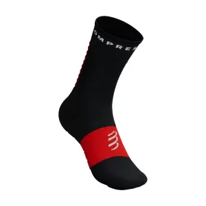 COMPRESSPORT Cyklistické ponožky klasické - ULTRA TRAIL V2.0 - čierna/červená COMPRESSPORT Cyklistické ponožky klasické - ULTRA TRAIL V2.0 - čierna/červená