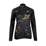 HAVEN Cyklistický dres s dlhým rukávom zimný - STRATO - čierna/viacfarebná HAVEN Cyklistický dres s dlhým rukávom zimný - STRATO - čierna/viacfarebná