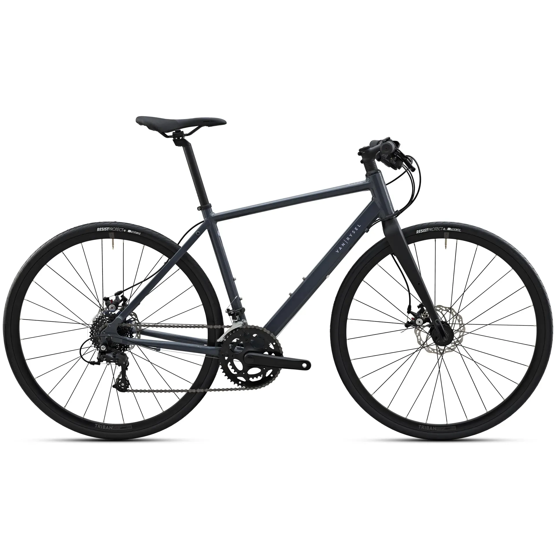 Cestný bicykel - Dámsky cestný bicykel RC120 s rovnými riadidlami sivý Cestný bicykel - Dámsky cestný bicykel RC120 s rovnými riadidlami sivý
