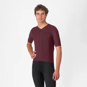 CASTELLI Cyklistický dres s krátkym rukávom - PREMIO EVO - bordová CASTELLI Cyklistický dres s krátkym rukávom - PREMIO EVO - bordová