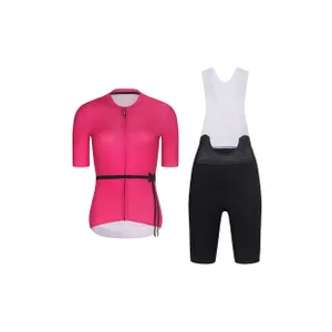 RIVANELLE Cyklistický krátky dres a krátke nohavice - LOVELY - čierna/ružová RIVANELLE Cyklistický krátky dres a krátke nohavice - LOVELY - čierna/ružová