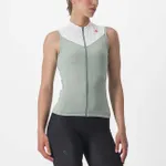 CASTELLI Cyklistický dres bez rukávov - SOLARIS LADY - zelená/ivory CASTELLI Cyklistický dres bez rukávov - SOLARIS LADY - zelená/ivory