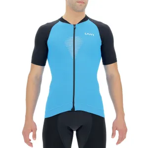 UYN Cyklistický dres s krátkym rukávom - BIKING GRANFONDO - modrá/čierna UYN Cyklistický dres s krátkym rukávom - BIKING GRANFONDO - modrá/čierna