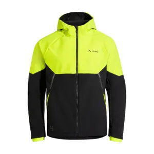 VAUDE Cyklistická vetruodolná bunda - QIMSA SOFTSHELL - čierna/žltá VAUDE Cyklistická vetruodolná bunda - QIMSA SOFTSHELL - čierna/žltá