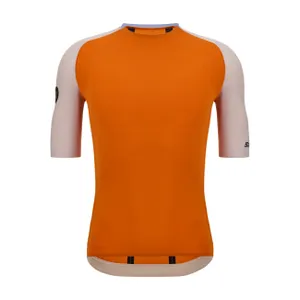 SANTINI Cyklistický dres s krátkym rukávom - PELLE - oranžová SANTINI Cyklistický dres s krátkym rukávom - PELLE - oranžová