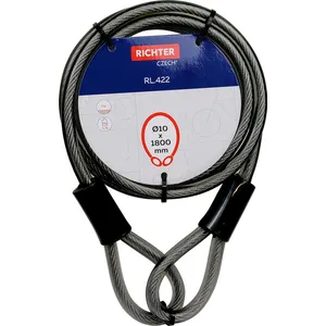 Šport a outdoor | Cyklistika | Cyklodoplnky | Zámky - RICHTER CZECH Lankový zámok RL.422.10x1800.CRN Šport a outdoor | Cyklistika | Cyklodoplnky | Zámky - RICHTER CZECH Lankový zámok RL.422.10x1800.CRN