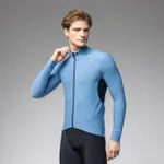 ALÉ Cyklistický dres s dlhým rukávom zimný - KLIMATIK K-IDRO - svetlo modrá ALÉ Cyklistický dres s dlhým rukávom zimný - KLIMATIK K-IDRO - svetlo modrá