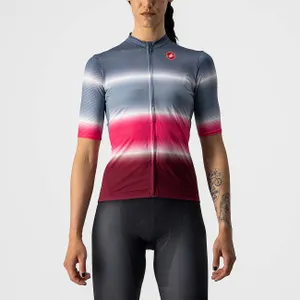 CASTELLI Cyklistický dres s krátkym rukávom - DOLCE LADY - bordová/modrá CASTELLI Cyklistický dres s krátkym rukávom - DOLCE LADY - bordová/modrá