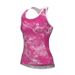 ALÉ Cyklistický dres bez rukávov - MARBLE PRAGMA - ružová/biela ALÉ Cyklistický dres bez rukávov - MARBLE PRAGMA - ružová/biela