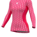 ALÉ Cyklistické tričko s dlhým rukávom - INTIMO CUBES LADY - ružová ALÉ Cyklistické tričko s dlhým rukávom - INTIMO CUBES LADY - ružová