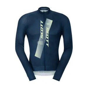SCOTT Cyklistický dres s dlhým rukávom letný - RC PRO - modrá/žltá SCOTT Cyklistický dres s dlhým rukávom letný - RC PRO - modrá/žltá