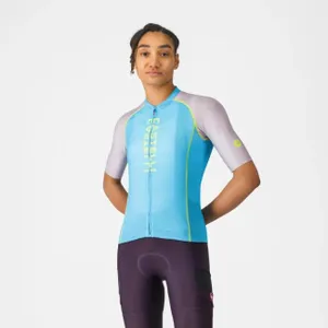 CASTELLI Cyklistický dres s krátkym rukávom - UNLIMITED 2 W - modrá CASTELLI Cyklistický dres s krátkym rukávom - UNLIMITED 2 W - modrá