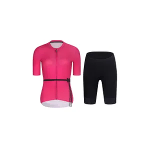 RIVANELLE Cyklistický krátky dres a krátke nohavice - LOVELY - čierna/ružová RIVANELLE Cyklistický krátky dres a krátke nohavice - LOVELY - čierna/ružová