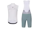 RIVANELLE Cyklistický krátky dres a krátke nohavice - PURE - zelená/biela RIVANELLE Cyklistický krátky dres a krátke nohavice - PURE - zelená/biela
