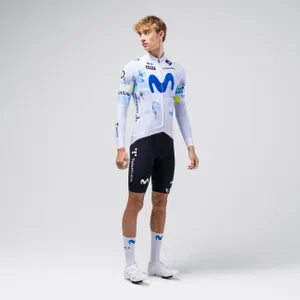 GOBIK Cyklistický dres s dlhým rukávom letný - HYDER MOVISTAR TEAM 26 - biela GOBIK Cyklistický dres s dlhým rukávom letný - HYDER MOVISTAR TEAM 26 - biela
