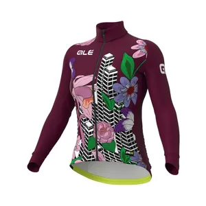 ALÉ Cyklistický dres s dlhým rukávom zimný - PR-R CITY LADY WNT - bordová ALÉ Cyklistický dres s dlhým rukávom zimný - PR-R CITY LADY WNT - bordová