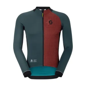 SCOTT Cyklistická vetruodolná bunda - RC PRO WARM GTX WS-REMIX - zelená/červená SCOTT Cyklistická vetruodolná bunda - RC PRO WARM GTX WS-REMIX - zelená/červená