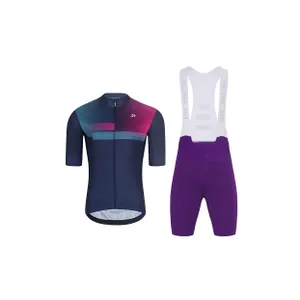 HOLOKOLO Cyklistický krátky dres a krátke nohavice - SPECTRO - fialová/modrá HOLOKOLO Cyklistický krátky dres a krátke nohavice - SPECTRO - fialová/modrá