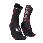 COMPRESSPORT Cyklistické ponožky klasické - PRO RACING 4.0 TRAIL - čierna/červená COMPRESSPORT Cyklistické ponožky klasické - PRO RACING 4.0 TRAIL - čierna/červená