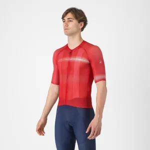 CASTELLI Cyklistický dres s krátkym rukávom - CLIMBER´S A/C - červená CASTELLI Cyklistický dres s krátkym rukávom - CLIMBER´S A/C - červená