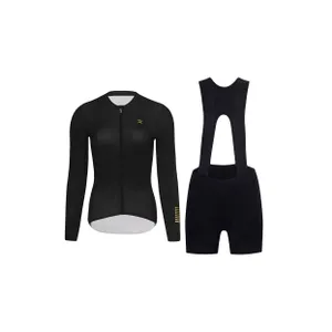 HOLOKOLO Cyklistický dlhý dres a nohavice - VICTORIOUS ELITE - čierna/biela HOLOKOLO Cyklistický dlhý dres a nohavice - VICTORIOUS ELITE - čierna/biela