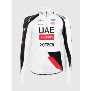 PISSEI Cyklistický dres s dlhým rukávom letný - UAE TEAM EMIRATES - XRG 2026 REPLICA - biela/červená/čierna PISSEI Cyklistický dres s dlhým rukávom letný - UAE TEAM EMIRATES - XRG 2026 REPLICA - biela/červená/čierna