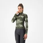 CASTELLI Cyklistický dres s dlhým rukávom zimný - BLUR THERMAL - zelená CASTELLI Cyklistický dres s dlhým rukávom zimný - BLUR THERMAL - zelená