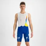 SPORTFUL Cyklistické nohavice krátke s trakmi - TOTAL ENERGIES 2022 - biela/modrá SPORTFUL Cyklistické nohavice krátke s trakmi - TOTAL ENERGIES 2022 - biela/modrá