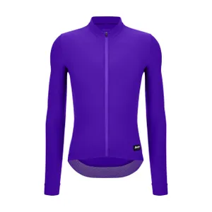 SANTINI Cyklistický dres s dlhým rukávom zimný - RTR - fialová SANTINI Cyklistický dres s dlhým rukávom zimný - RTR - fialová