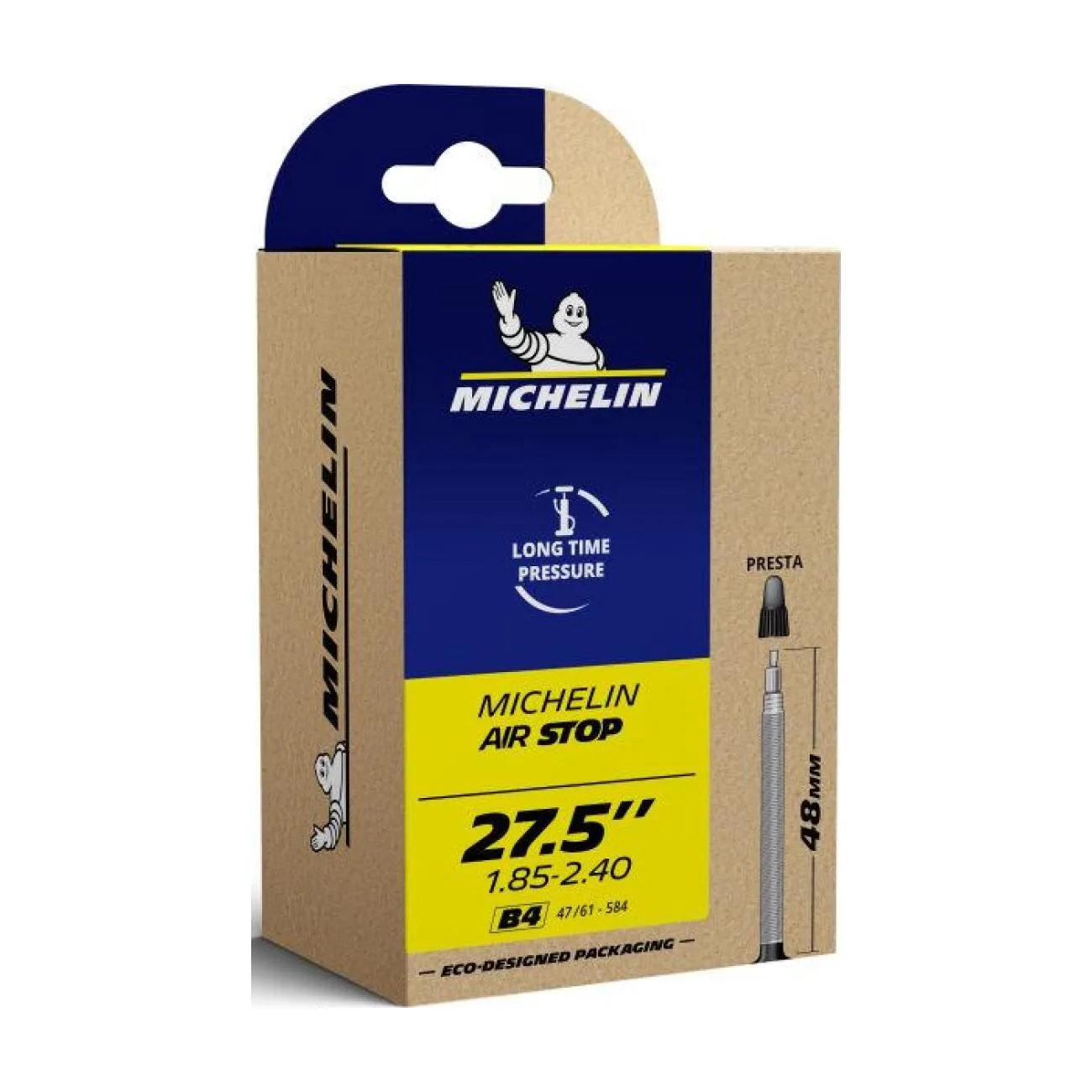 MICHELIN duša - INNER TUBE B4 27.5x1.90/2.50 FV 48mm - čierna MICHELIN duša - INNER TUBE B4 27.5x1.90/2.50 FV 48mm - čierna