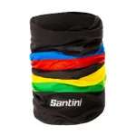 SANTINI Cyklistický nákrčník - UCI RAINBOW - čierna/dúhová SANTINI Cyklistický nákrčník - UCI RAINBOW - čierna/dúhová