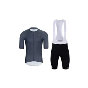 HOLOKOLO Cyklistický krátky dres a krátke nohavice - ELEVATE - antracitová/fialová/čierna HOLOKOLO Cyklistický krátky dres a krátke nohavice - ELEVATE - antracitová/fialová/čierna