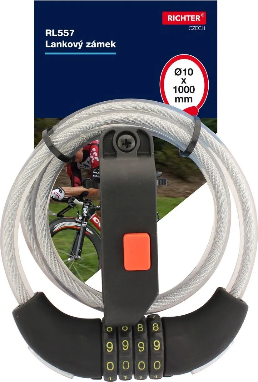 Šport a outdoor | Cyklistika | Cyklodoplnky | Zámky - Richter Czech RL.557.10x1000.CIR Šport a outdoor | Cyklistika | Cyklodoplnky | Zámky - Richter Czech RL.557.10x1000.CIR