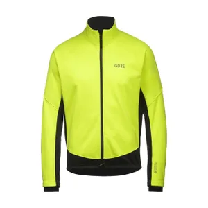 GORE Cyklistická zateplená bunda - C3 WINDSTOPPER® - žltá/čierna GORE Cyklistická zateplená bunda - C3 WINDSTOPPER® - žltá/čierna