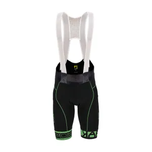 KARPOS Cyklistické nohavice krátke s trakmi - VERVE EVO - čierna/zelená KARPOS Cyklistické nohavice krátke s trakmi - VERVE EVO - čierna/zelená