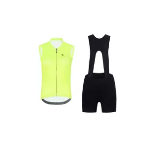 RIVANELLE Cyklistický krátky dres a krátke nohavice - PURE - žltá/čierna RIVANELLE Cyklistický krátky dres a krátke nohavice - PURE - žltá/čierna