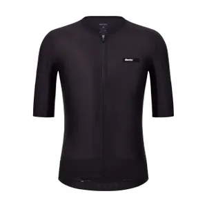 SANTINI Cyklistický dres s krátkym rukávom - AERO RACE - čierna SANTINI Cyklistický dres s krátkym rukávom - AERO RACE - čierna