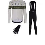 HOLOKOLO Cyklistický zimný dres a nohavice - FROSTTRAIL WINTER - zelená/čierna/šedá HOLOKOLO Cyklistický zimný dres a nohavice - FROSTTRAIL WINTER - zelená/čierna/šedá