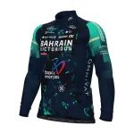 ALÉ Cyklistický dres s dlhým rukávom letný - BAHRAIN VICTORIOUS 2026 - modrá/zelená ALÉ Cyklistický dres s dlhým rukávom letný - BAHRAIN VICTORIOUS 2026 - modrá/zelená