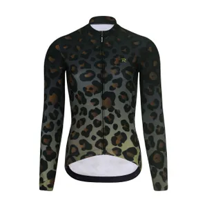 RIVANELLE Cyklistický dres s dlhým rukávom zimný - WILDCAT WINTER - hnedá/čierna RIVANELLE Cyklistický dres s dlhým rukávom zimný - WILDCAT WINTER - hnedá/čierna