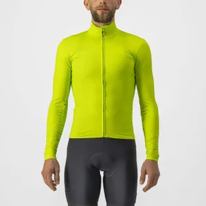 CASTELLI Cyklistický dres s dlhým rukávom zimný - PRO THERMAL - žltá CASTELLI Cyklistický dres s dlhým rukávom zimný - PRO THERMAL - žltá