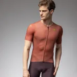 ALÉ Cyklistický dres s krátkym rukávom - EARTHY STYLE - hnedá ALÉ Cyklistický dres s krátkym rukávom - EARTHY STYLE - hnedá