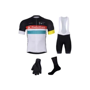 BONAVELO Cyklistický mega set - RADIOSHACK-NISSAN - biela/viacfarebná/čierna BONAVELO Cyklistický mega set - RADIOSHACK-NISSAN - biela/viacfarebná/čierna